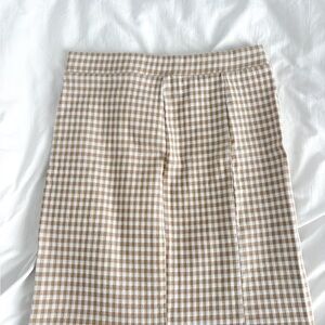 Elegant Checkered Pencil Skirt